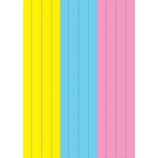 Ashley Productions® Die-Cut Magnetic Pink/Blue/Yellow Sentence Strips, 2.75" x 11", Pack of 3