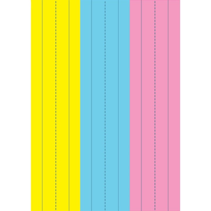 Ashley Productions® Die-Cut Magnetic Pink/Blue/Yellow Sentence Strips, 2.75" x 11", Pack of 3
