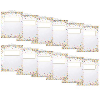 Ashley Productions® Hanging Confetti Pattern Storage/Book Bag, 10.5" x 12.5", 6 Per Pack, 2 Packs