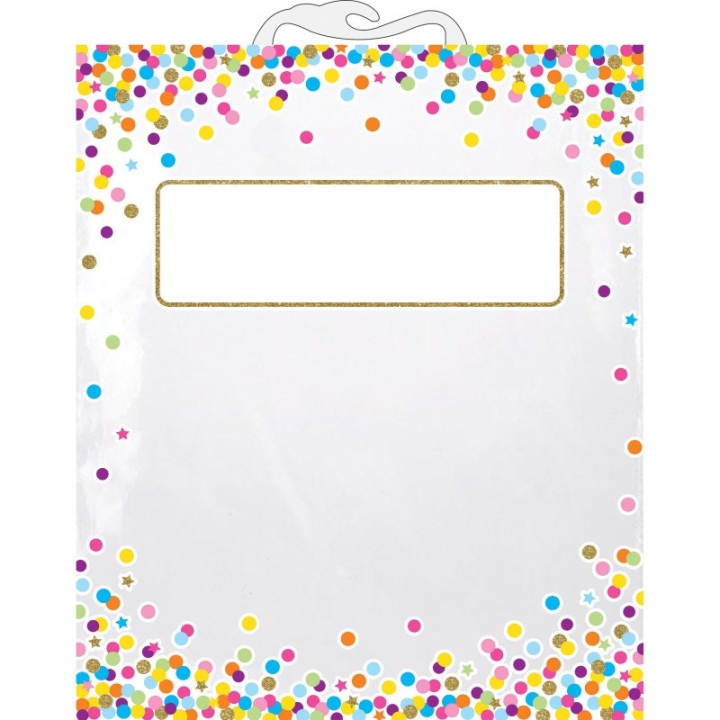 Ashley Productions® Hanging Confetti Pattern Storage/Book Bag, 11" x 16"