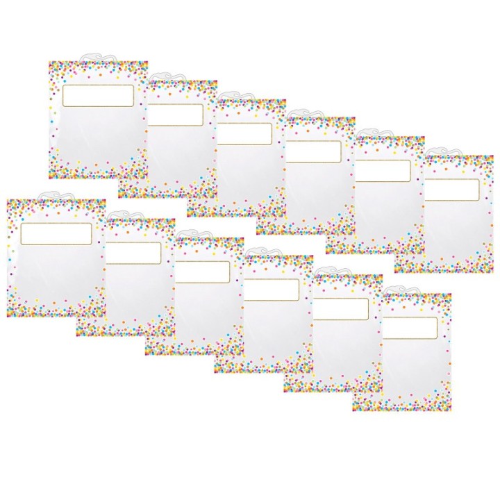 Ashley Productions® Hanging Confetti Pattern Storage/Book Bag, 11" x 16", Pack of 12