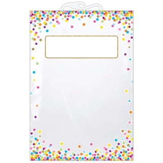 Ashley Productions® Hanging Confetti Pattern Storage/Book Bag, 11" x 16", Pack of 5