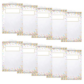 Ashley Productions® Hanging Confetti Pattern Storage/Book Bag, 11" x 16", 5 Per Pack, 2 Packs