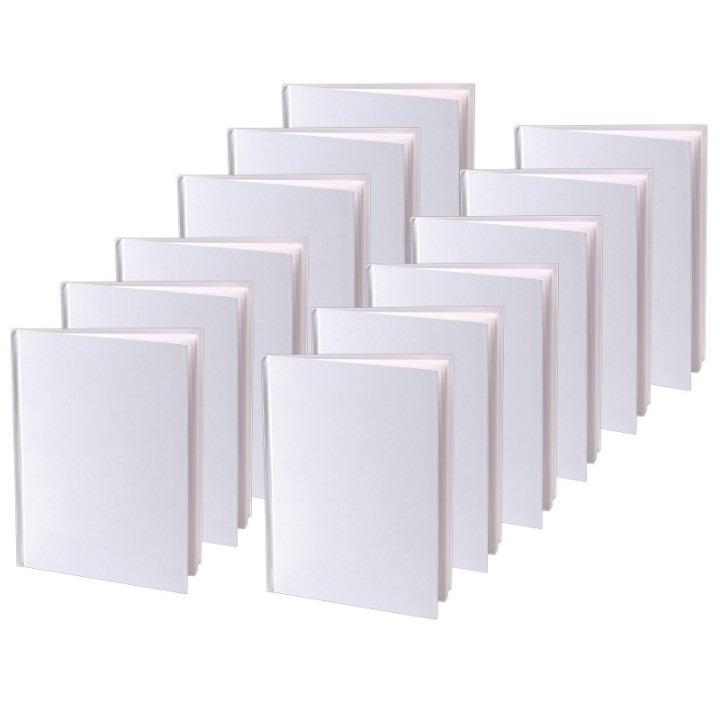 Ashley Productions® Hardcover Blank Book 6" x 8" Portrait, White, Pack of 12