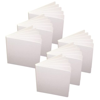 Ashley Productions® Blank Chunky Board Book, 5" x 5", White, Pack of 6