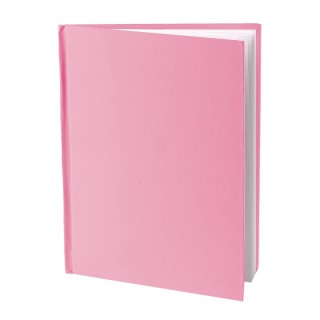 Young Authors Pink Hardcover Blank Book, White Pages, 8"H x 6"W Portrait, 14 Sheets/28 Pages
