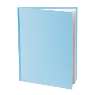 Young Authors Blue Hardcover Blank Book, White Pages, 8"H x 6"W Portrait, 14 Sheets/28 Pages