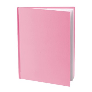 Young Authors Pink Hardcover Blank Book, White Pages, 11"H x 8-1/2"W Portrait, 14 Sheets/28 Pages