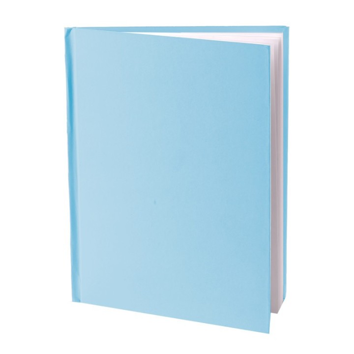 Young Authors Blue Hardcover Blank Book, White Pages, 11"H x 8-1/2"W Portrait, 14 Sheets/28 Pages
