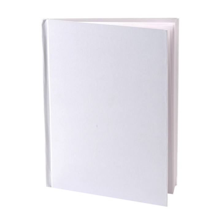 Young Authors Blank Hardcover Book, White Pages, 5" x 4" Portrait, 14 Sheets/28 Pages