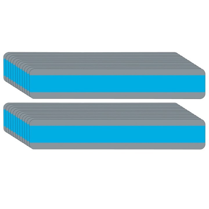 Ashley Productions® Double Wide Sentence Strip Reading Guide, 1-1/4" x 7-1/4", Blue, Pack of 24