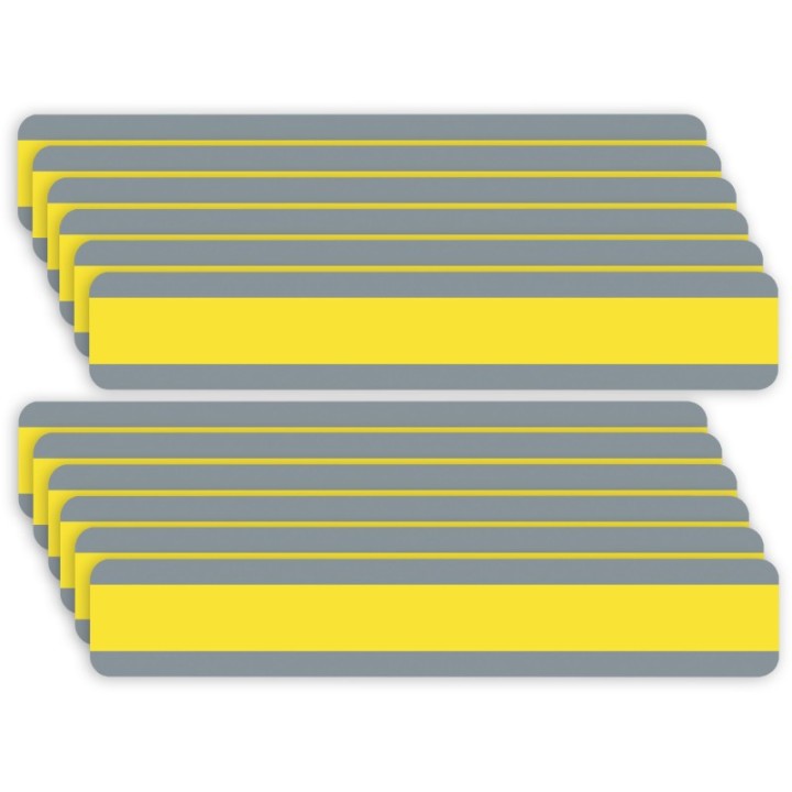 Ashley Productions® Double Wide Sentence Strip Reading Guide, 1-1/4" x 7-1/4", Yellow, Pack of 12
