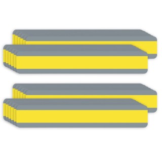 Ashley Productions® Double Wide Sentence Strip Reading Guide, 1-1/4" x 7-1/4", Yellow, 12 Per Pack, 2 Packs