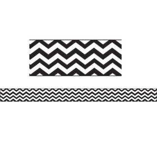 Ashley Productions® Magnetic Magi-Strips, Black Chevron, 12'