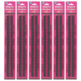 Ashley Productions® Mini Magnetic Magi-Strips, B/W Dots, 24 Feet Per Pack, 6 Packs