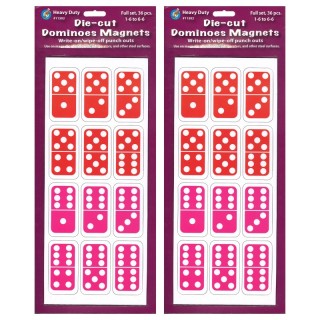 Ashley Productions® Die-Cut Magnetic Dominoes, 36 Per Pack, 2 Packs