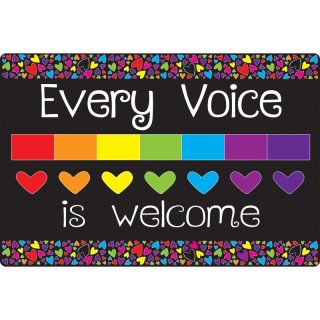 Smart Poly® Computer Mouse Pad, 8" x 10", Every Voice is Welcome Here