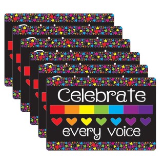 Smart Poly® Computer Mouse Pad, 8" x 10", Celebrate Every Voice, Pack of 6