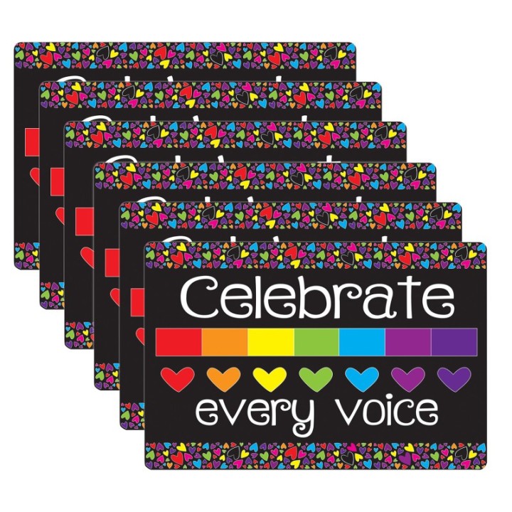 Smart Poly® Computer Mouse Pad, 8" x 10", Celebrate Every Voice, Pack of 6