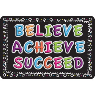 Ashley Productions® The Original Fun Mat® Computer Mouse Pad, 11.75x8 in, Believe, Achieve, Succeed, Chalk Loops