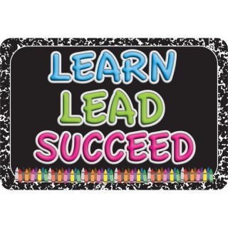 Ashley Productions® The Original Fun Mat® Computer Mouse Pad, 11.75x8 in, Learn, Lead, Succeed, Composition, Crayons