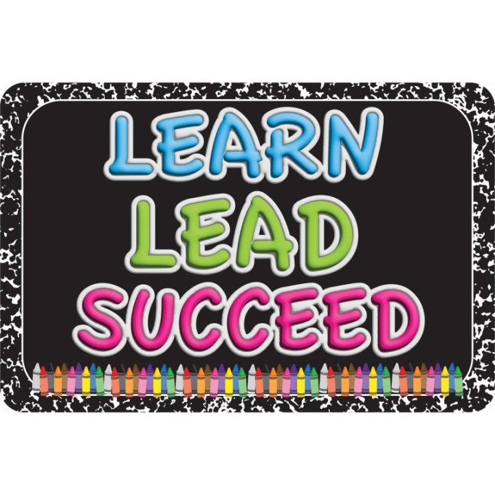 Ashley Productions® The Original Fun Mat® Computer Mouse Pad, 11.75x8 in, Learn, Lead, Succeed, Composition, Crayons