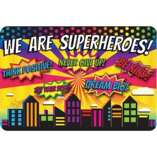 Ashley Productions® The Original Fun Mat® Computer Mouse Pad, 11.75x8 in, Superheroes, Positivity