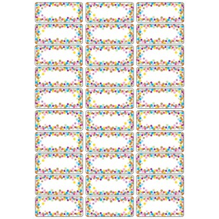 Ashley Productions® Magnetic Die-Cut Small Foam Nameplates & Labels, Confetti, 30 Pieces
