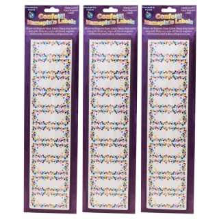 Ashley Productions® Magnetic Die-Cut Small Foam Nameplates & Labels, Confetti, 30 Per Pack, 3 Packs