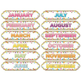 Ashley Productions® Magnetic Die-Cut Timesavers & Labels, Confetti Months of the Year