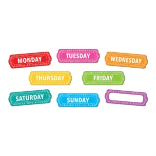 Ashley Productions® Magnetic Die-Cut Timesavers & Labels, Days of the Week, Chalk Loops, 8 Pieces