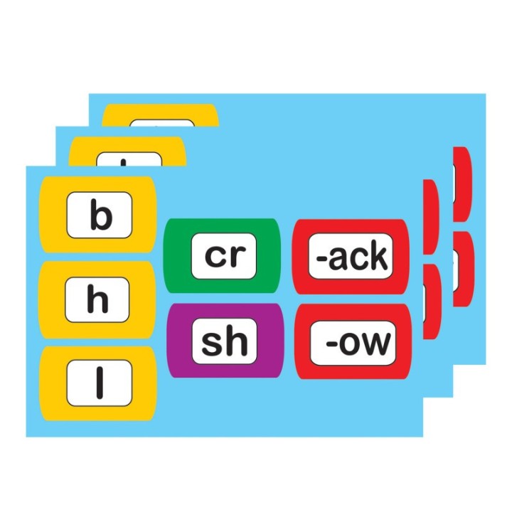 Ashley Productions® Die-Cut Magnetic Foam Word Chunking, 100 Pieces Per Pack, 3 Packs