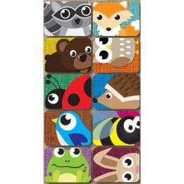 Ashley Productions® Non-Magnetic Mini Whiteboard Erasers, Keyhole Kritters, Pack of 10