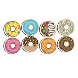 Ashley Productions® Non-Magnetic Mini Whiteboard Erasers, DonutFetti®, 8-Pack