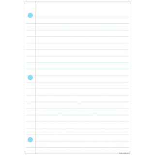 Ashley Productions® Smart Poly™ Notebook Page Chart, Dry-Erase Surface, 13" x 19"
