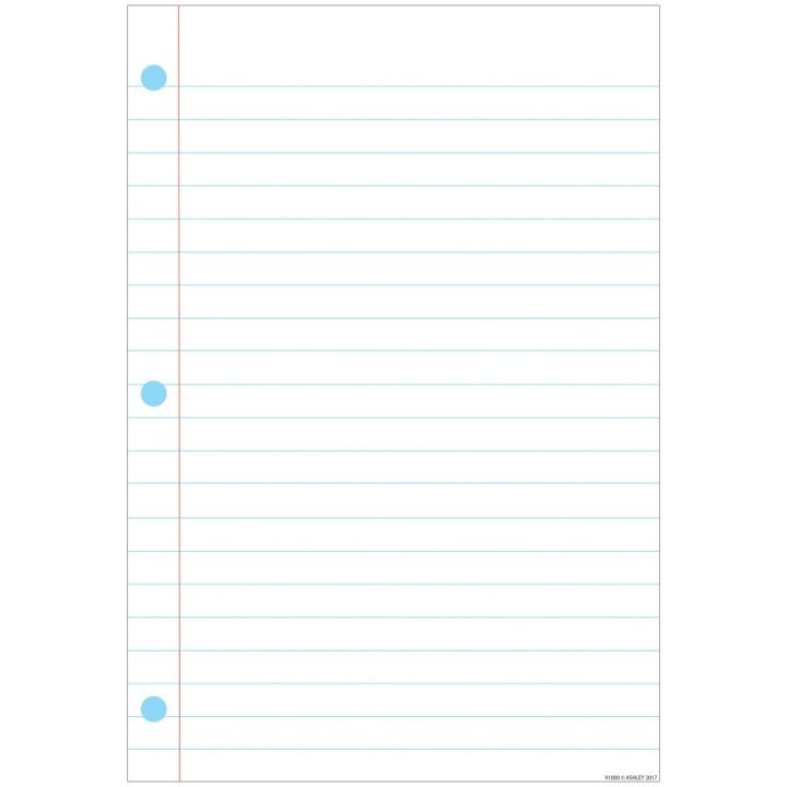 Ashley Productions® Smart Poly™ Notebook Page Chart, Dry-Erase Surface, 13" x 19"