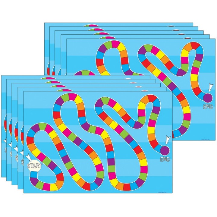 Ashley Productions® Smart Poly Blank Game Board Chart, Dry-Erase Surface, 13" x 19", Pack of 10