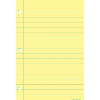 Ashley Productions® Smart Poly™ Chart, 13" x 19", Light Yellow Notebook Paper