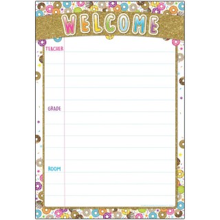 Ashley Productions® Smart Poly® Chart, DonutFetti® Welcome, 13" x 19"