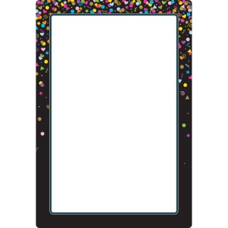 Ashley Productions® Smart Poly® Chart Black Confetti Blank, 13" x 19"