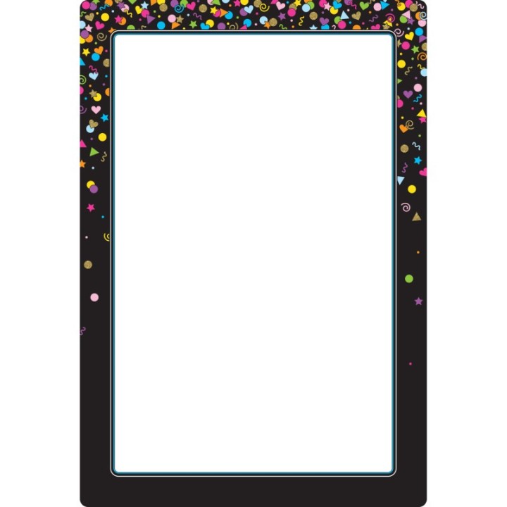 Ashley Productions® Smart Poly® Chart Black Confetti Blank, 13" x 19"