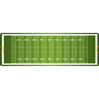 Ashley Productions® The Original Fun Mat™, Mat Runner, 15.5" x 47", Football Field