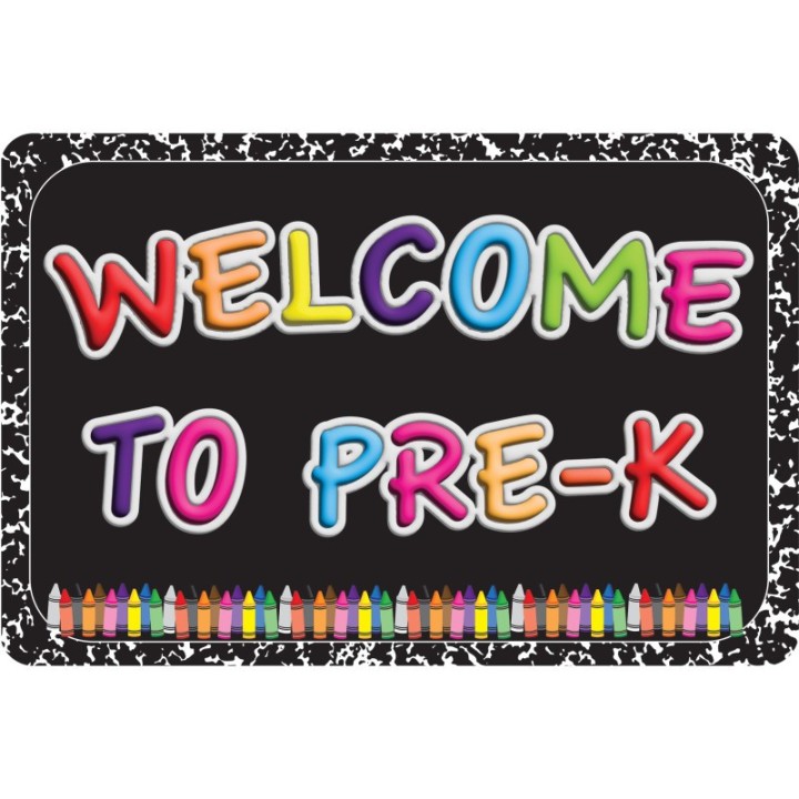 Ashley Productions® The Original Fun Mat™, Welcome Mat, 15.5x23.5 in, Welcome to Pre-K
