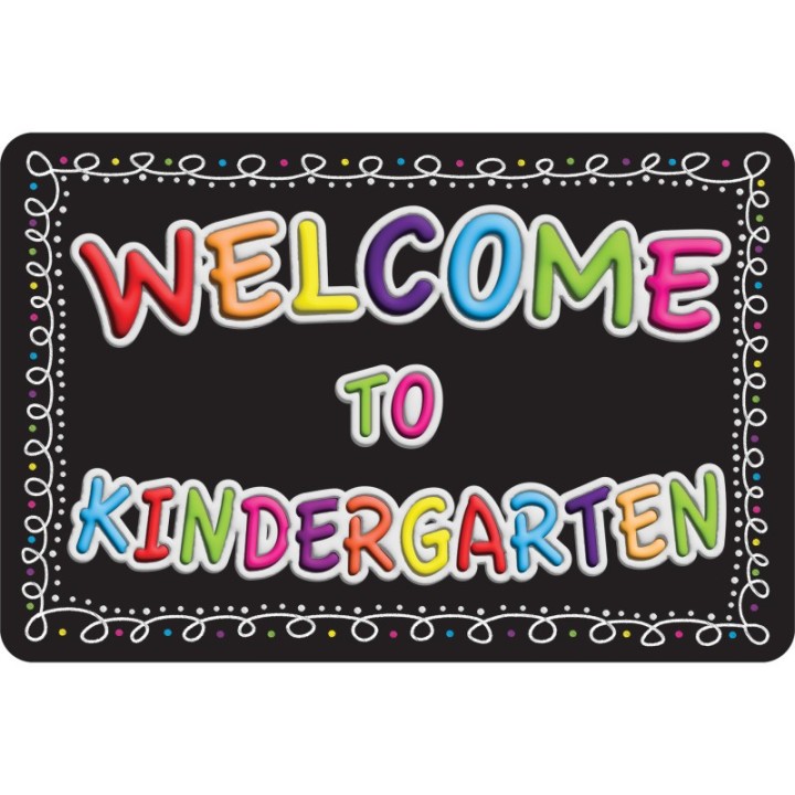 Ashley Productions® The Original Fun Mat™, Welcome Mat, 15.5x23.5 in, Welcome to Kindergarten
