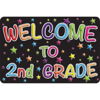Ashley Productions® The Original Fun Mat™, Welcome Mat, 15.5x23.5 in, Welcome to 2nd Grade