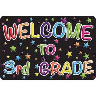 Ashley Productions® The Original Fun Mat™, Welcome Mat, 15.5x23.5 in, Welcome to 3rd Grade