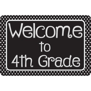 Ashley Productions® The Original Fun Mat™, Welcome Mat, 15.5x23.5 in, Welcome to 4th Grade