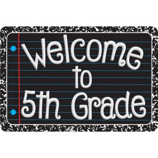 Ashley Productions® The Original Fun Mat™, Welcome Mat, 15.5x23.5 in, Welcome to 5th Grade