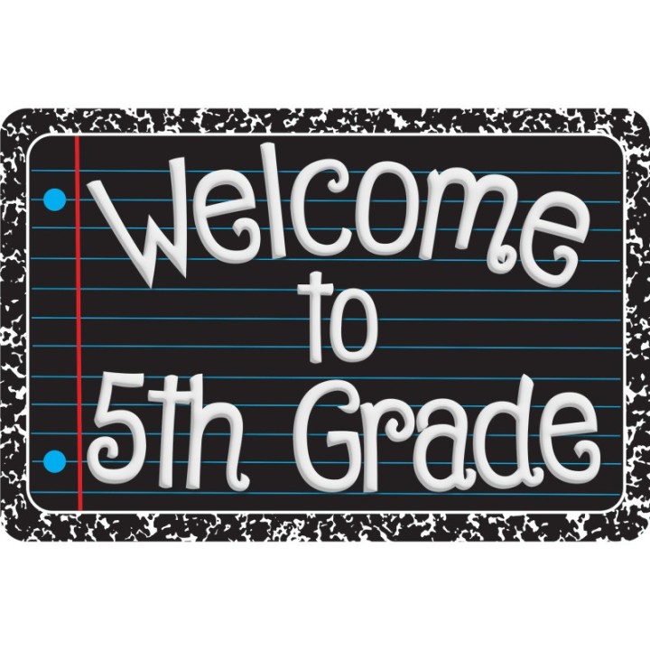 Ashley Productions® The Original Fun Mat™, Welcome Mat, 15.5x23.5 in, Welcome to 5th Grade