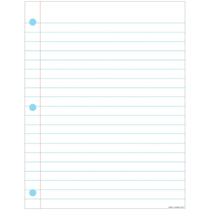 Ashley Productions® Smart Poly™ Notebook Page Chart, Dry-Erase Surface, 17" x 22"